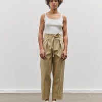 Mijeong Park Belted Barrel Leg Pants, Camel