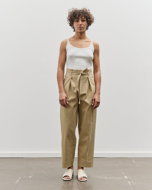 Mijeong Park Belted Barrel Leg Pants, Camel
