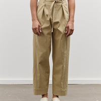 Mijeong Park Belted Barrel Leg Pants, Camel