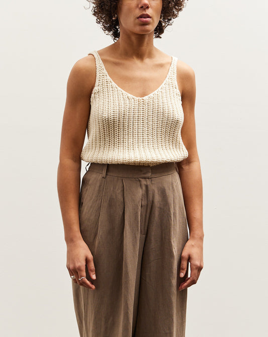 Mijeong Park Cotton Blend Knit Tank, Cream