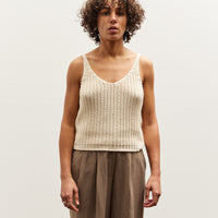 Mijeong Park Cotton Blend Knit Tank, Cream