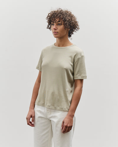 Mijeong Park Cotton Tencel Ribbed T-Shirt, Light Khaki