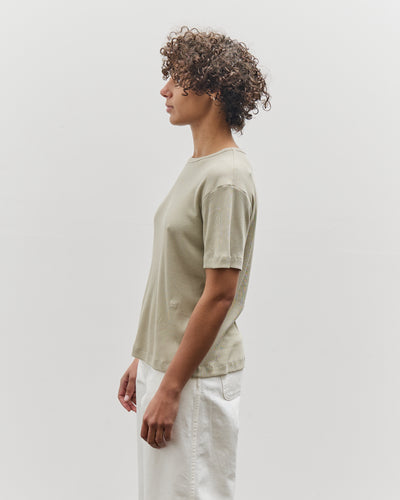 Mijeong Park Cotton Tencel Ribbed T-Shirt, Light Khaki