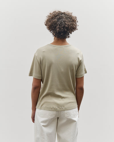 Mijeong Park Cotton Tencel Ribbed T-Shirt, Light Khaki