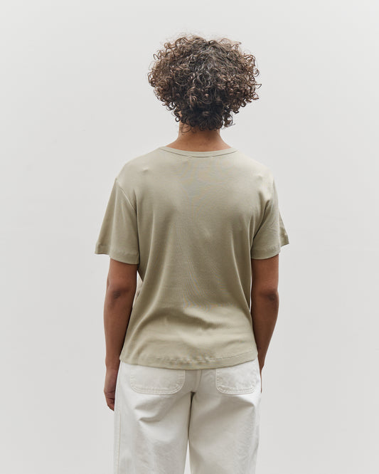 Mijeong Park Cotton Tencel Ribbed T-Shirt, Light Khaki