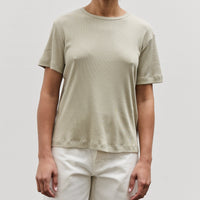 Mijeong Park Cotton Tencel Ribbed T-Shirt, Light Khaki