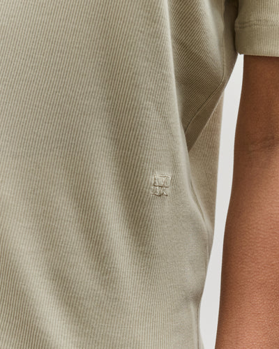 Mijeong Park Cotton Tencel Ribbed T-Shirt, Light Khaki