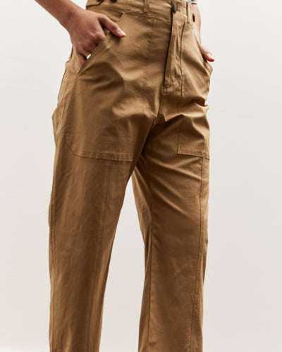 Mijeong Park Cropped Workwear Pants, Camel