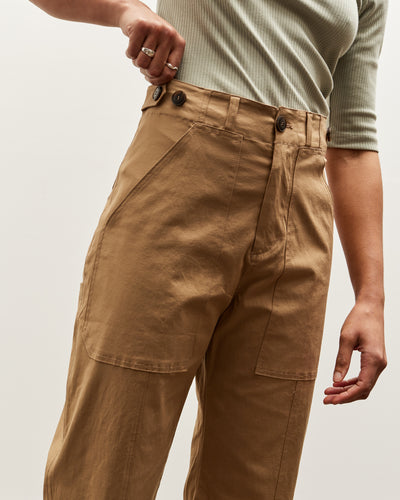 Mijeong Park Cropped Workwear Pants, Camel