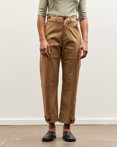 Mijeong Park Cropped Workwear Pants, Camel