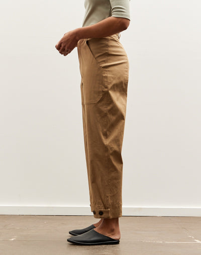 Mijeong Park Cropped Workwear Pants, Camel