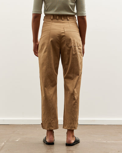 Mijeong Park Cropped Workwear Pants, Camel