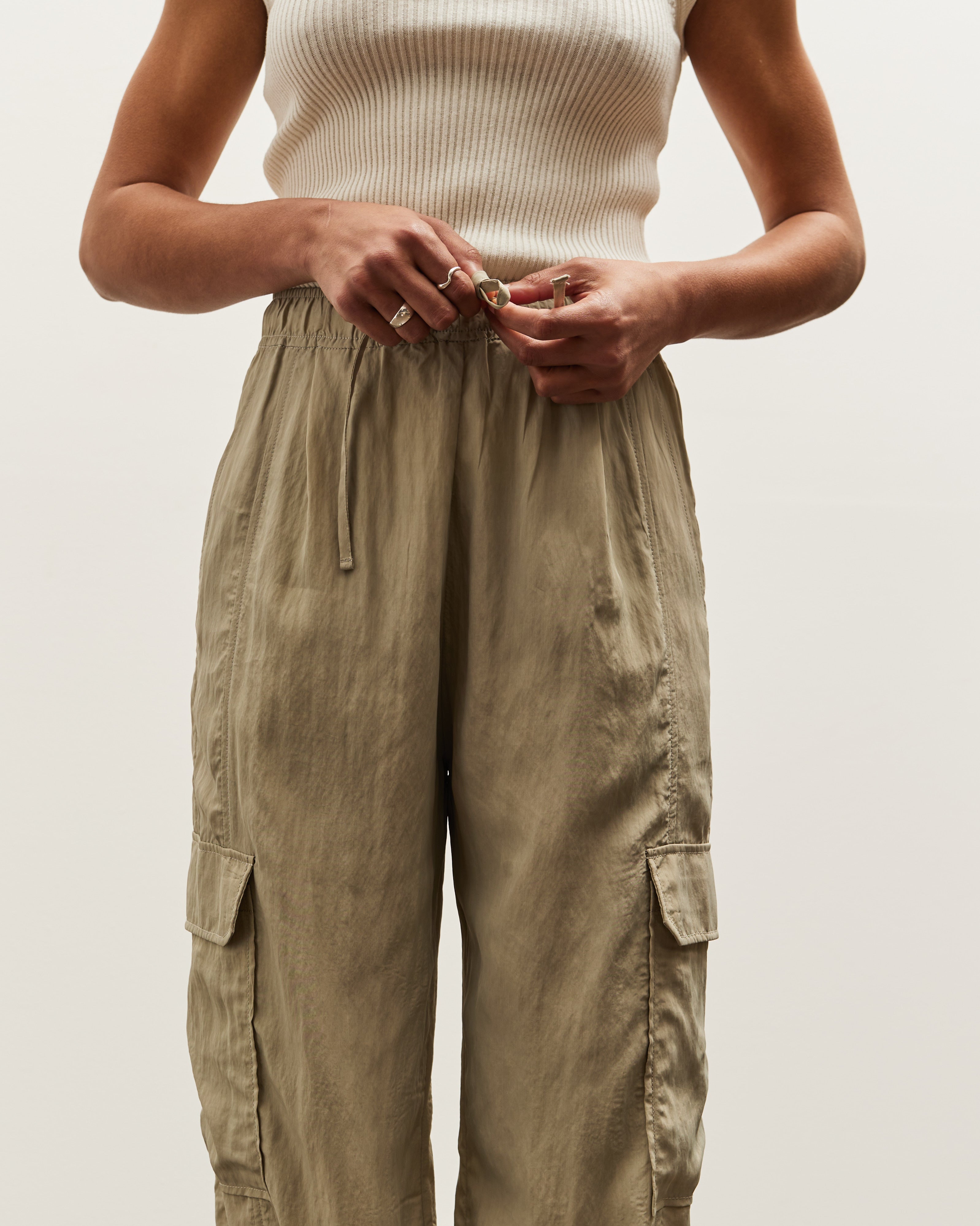 MIJEONG PARK　ELASTICATED CARGO PANTS Mijeong Park Lightweight Cargo Pants, Mint – Glasswing
