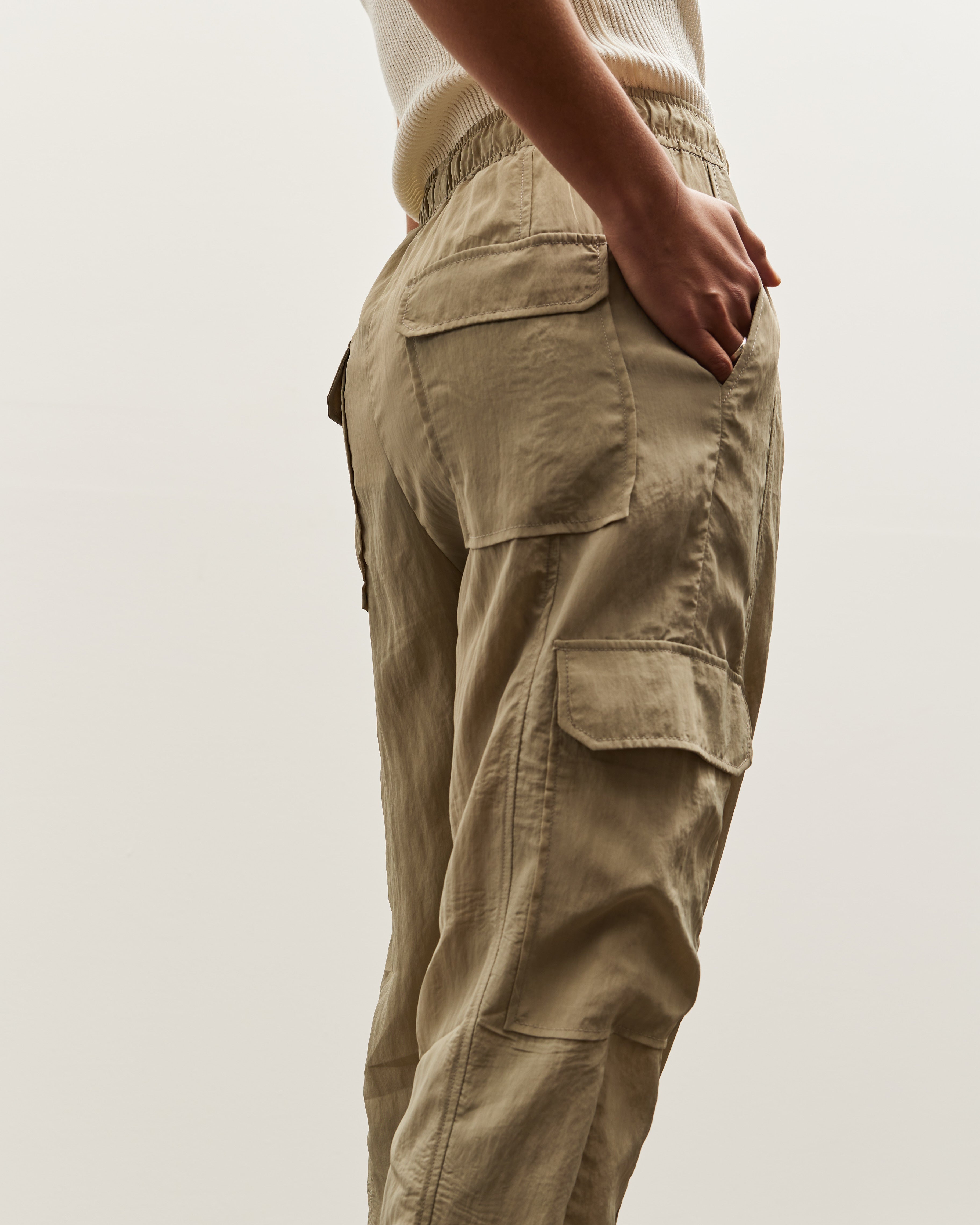 MIJEONG PARK　ELASTICATED CARGO PANTS ELASTICATED CARGO PANTS - BLACK — MIJEONG PARK - LA based