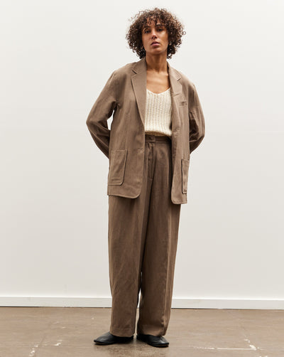 Mijeong Park Linen Blend Jacket, Dark Tan