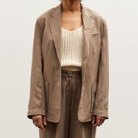 Mijeong Park Linen Blend Jacket, Dark Tan