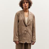 Mijeong Park Linen Blend Jacket, Dark Tan