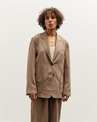 Mijeong Park Linen Blend Jacket, Dark Tan