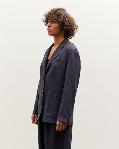 Mijeong Park Linen Blend Jacket, Navy