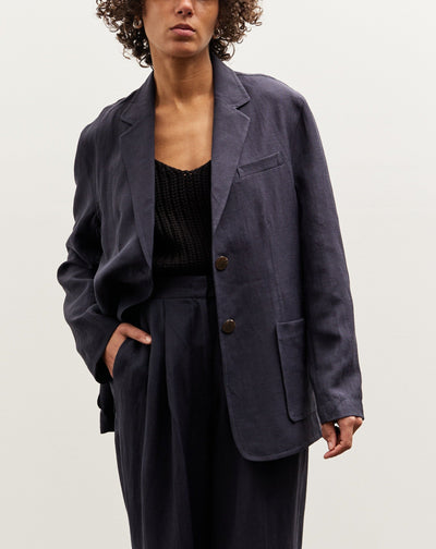 Mijeong Park Linen Blend Jacket, Navy