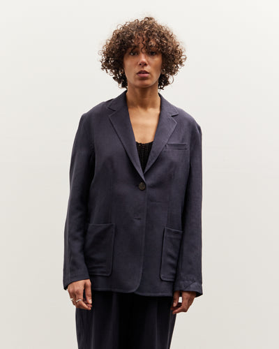 Mijeong Park Linen Blend Jacket, Navy