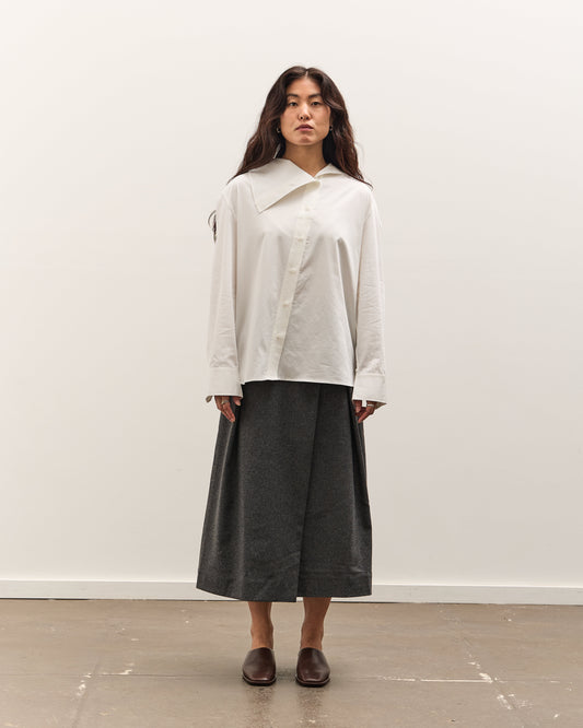 Mijeong Park Asymmetric Cotton Shirt, White