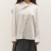 Mijeong Park Asymmetric Cotton Shirt, White