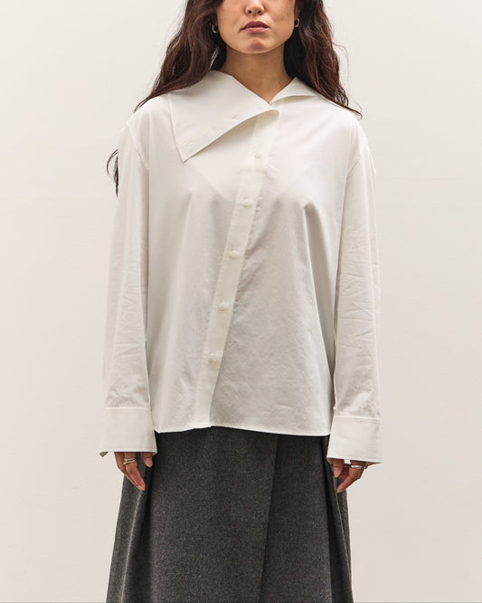 Mijeong Park Asymmetric Cotton Shirt, White