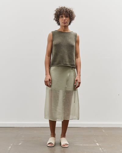 Mijeong Park Organza Wrap Skirt, Light Green