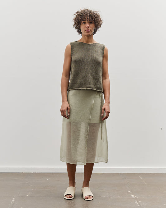 Mijeong Park Organza Wrap Skirt, Light Green