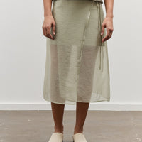 Mijeong Park Organza Wrap Skirt, Light Green
