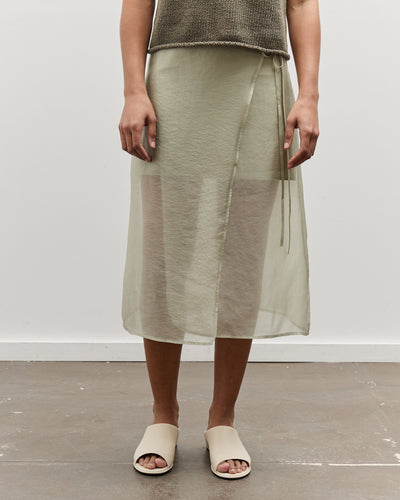 Mijeong Park Organza Wrap Skirt, Light Green