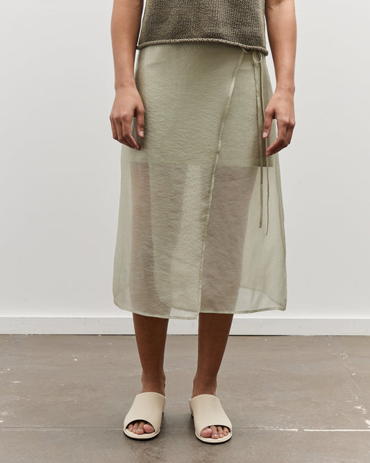 Mijeong Park Organza Wrap Skirt, Light Green