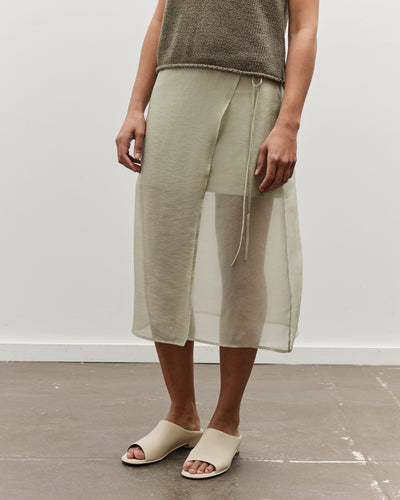 Mijeong Park Organza Wrap Skirt, Light Green