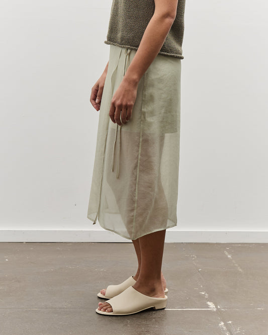 Mijeong Park Organza Wrap Skirt, Light Green