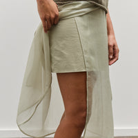 Mijeong Park Organza Wrap Skirt, Light Green