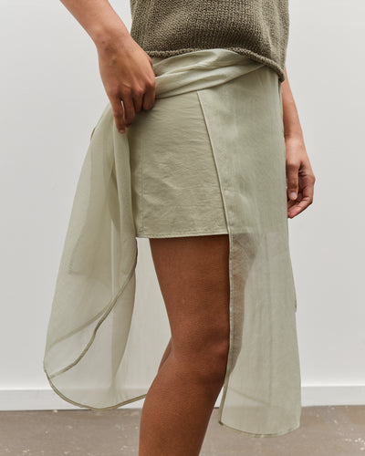 Mijeong Park Organza Wrap Skirt, Light Green