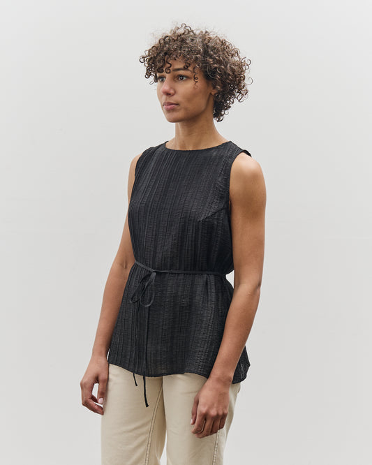 Mijeong Park Pleated Top, Black