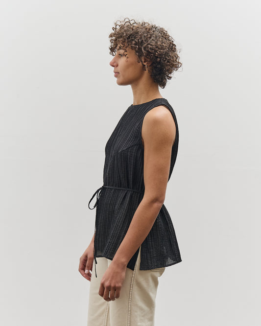 Mijeong Park Pleated Top, Black