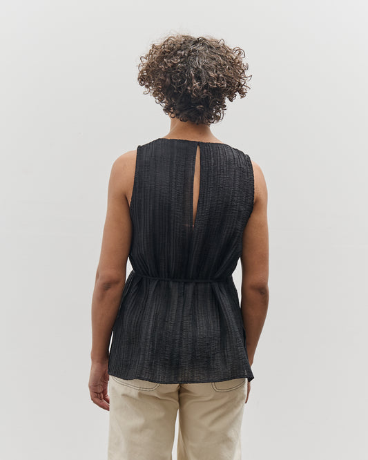 Mijeong Park Pleated Top, Black