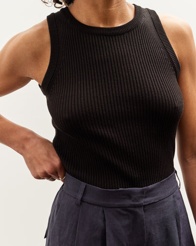 Mijeong Park Ribbed Knit Tank, Black