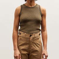 Mijeong Park Ribbed Knit Tank, Olive