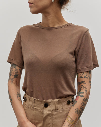 Mijeong Park Ribbed T-Shirt, Camel