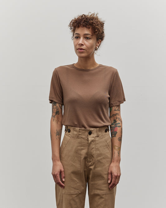 Mijeong Park Ribbed T-Shirt, Camel