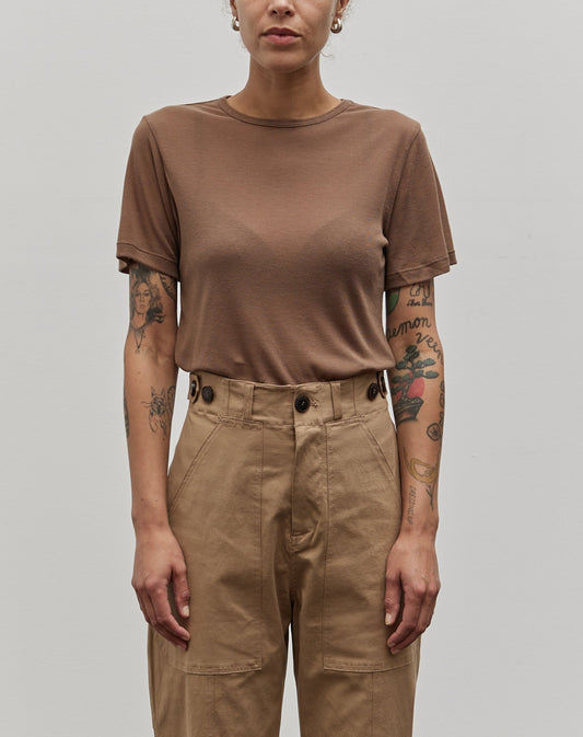 Mijeong Park Ribbed T-Shirt, Camel