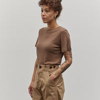 Mijeong Park Ribbed T-Shirt, Camel