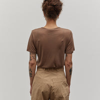 Mijeong Park Ribbed T-Shirt, Camel