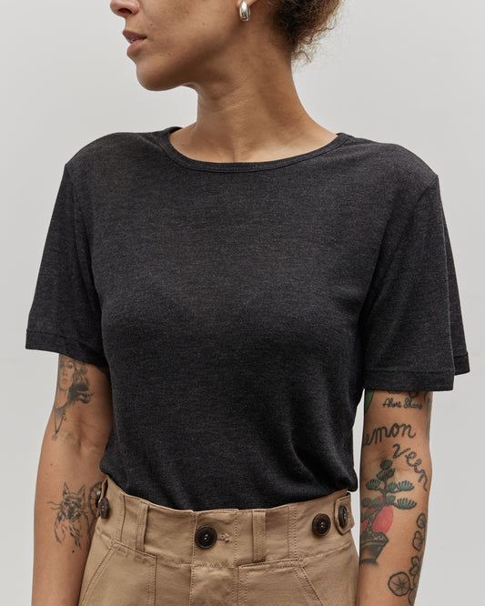 Mijeong Park Ribbed T-Shirt, Charcoal