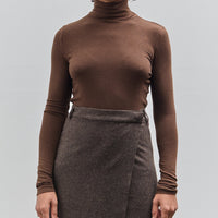 Mijeong Park Roll Neck Jersey Top, Brown