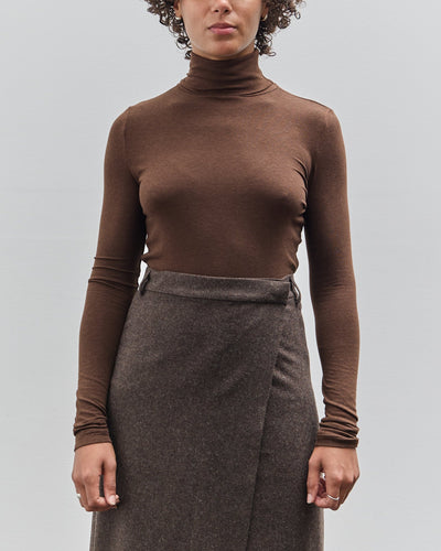 Mijeong Park Roll Neck Jersey Top, Brown